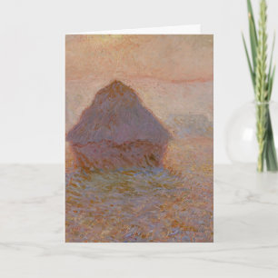 Claude Monet's Grainstack, Zon in de mist (1891) Kaart