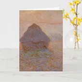 Claude Monet's Grainstack, Zon in de mist (1891) Kaart (Gele Bloem)