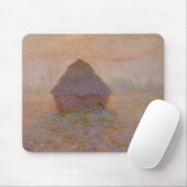 Claude Monet's Grainstack, Zon in de mist (1891) Muismat (Met muis)