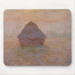 Claude Monet's Grainstack, Zon in de mist (1891) Muismat