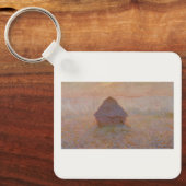 Claude Monet's Grainstack, Zon in de mist (1891) Sleutelhanger (Voorkant)