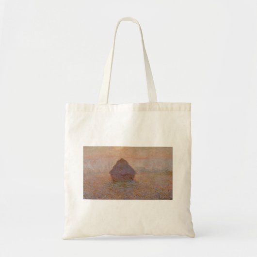 Claude Monet's Grainstack, Zon in de mist (1891) Tote Bag (Voorkant)