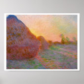 Claude Monet's Haystack Poster (Voorkant)