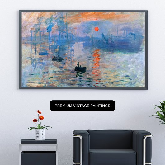 Claude Monet's Impression, Beauty of Rising Son Poster