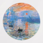 Claude Monet's Impression, Sunrise (1872) Labels (Design 2)