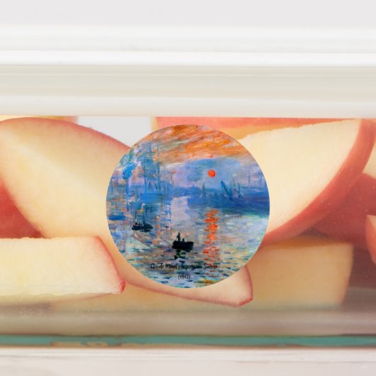 Claude Monet's Impression, Sunrise (1872) Labels (Aangebracht)