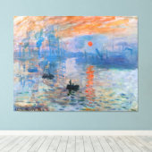 Claude Monet's Impression, Sunrise Canvas Afdruk (Insitu (Houten vloer))