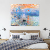 Claude Monet's Impression, Sunrise Canvas Afdruk (Insitu (Slaapkamer))
