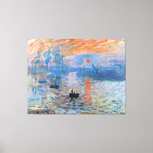 Claude Monet's Impression, Sunrise Canvas Afdruk (Voorkant)