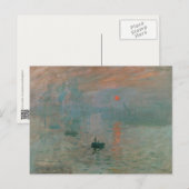 Claude Monet's Impression Sunrise (soleil levant) Briefkaart (Voorkant / Achterkant)