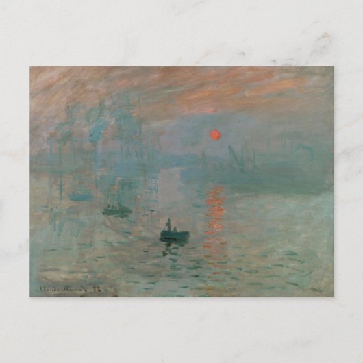 Claude Monet's Impression Sunrise (soleil levant) Briefkaart (Voorkant)