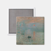 Claude Monet's Impression Sunrise (soleil levant) Magneet (Voorkant / Achterkant)