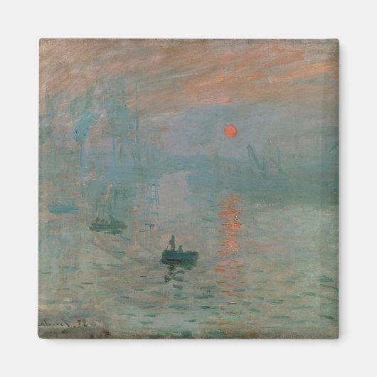 Claude Monet's Impression Sunrise (soleil levant) Magneet (Voorkant)