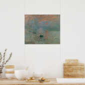 Claude Monet's Impression Sunrise (soleil levant) Poster (Keuken)