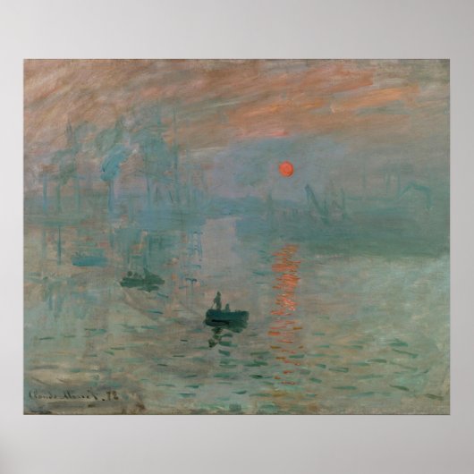 Claude Monet's Impression Sunrise (soleil levant) Poster (Voorkant)