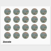 Claude Monet's Impression Sunrise (soleil levant) Ronde Sticker (Vel)