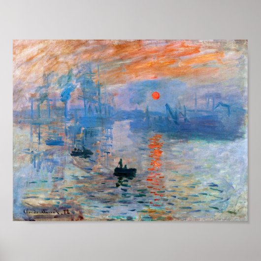 Claude Monets Impression, zonsopgang (1872 Poster (Voorkant)