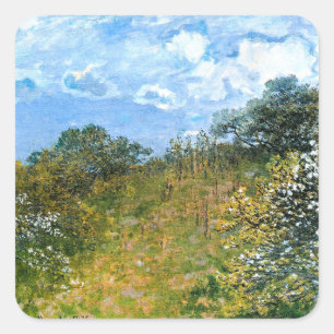Claude Monets kunstwerk, Lente, Vierkante Sticker