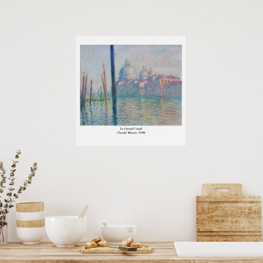 Claude Monet's Le Grand Canal Poster (Keuken)