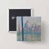 Claude Monet's Le Grand Canal Vierkante Button 5,1 Cm (Voorkant /achterkant)