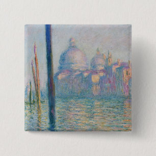 Claude Monet's Le Grand Canal Vierkante Button 5,1 Cm