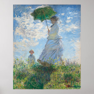 Claude Monets Madame Monet en haar zoon (1875) Poster