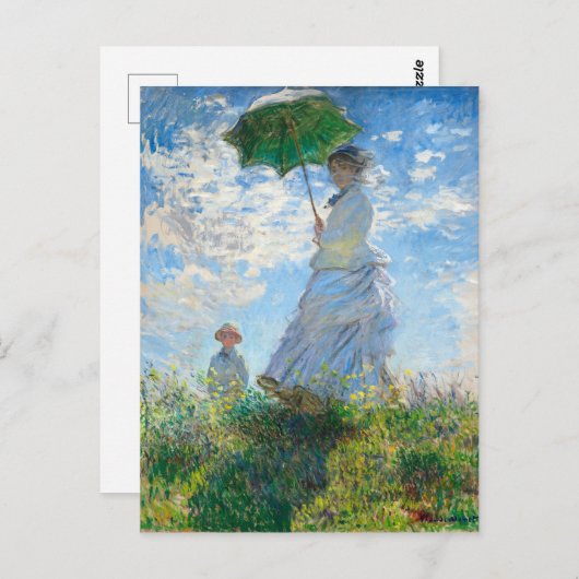 Claude Monet's Madame Monet en haar zoon Briefkaart (Voorkant / Achterkant)