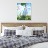 Claude Monet's Madame Monet en haar zoon Canvas Afdruk (Insitu (Slaapkamer))