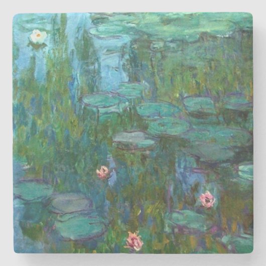 Claude Monet's Nymphéas Stenen Onderzetter (Voorkant)