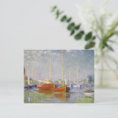 Claude Monets Rode boten bij Argenteuil (1875) Briefkaart (Staand voorkant)