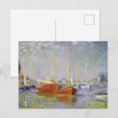 Claude Monets Rode boten bij Argenteuil (1875) Briefkaart (Voorkant / Achterkant)