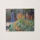 Claude Monet's Ronde Flower Bed (1876) beroemde p Legpuzzel (Horizontaal)