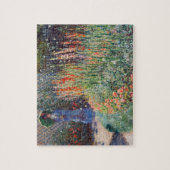 Claude Monet's Ronde Flower Bed (1876) beroemde p Legpuzzel (Verticaal)