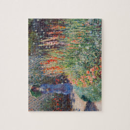 Claude Monet's Ronde Flower Bed (1876) beroemde p Legpuzzel