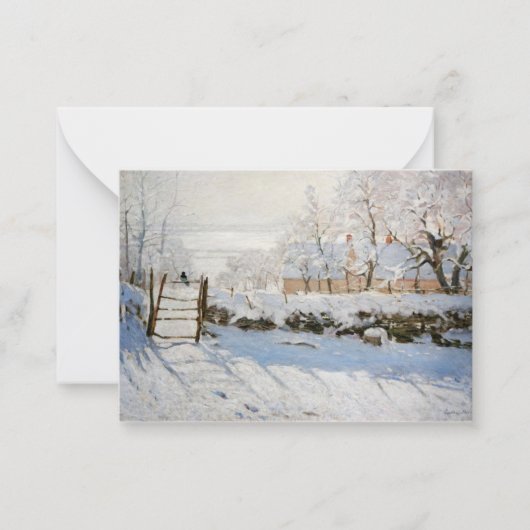 Claude Monet's schilderkaartjes voor de Magpie Notitiekaartje (Voorkant)