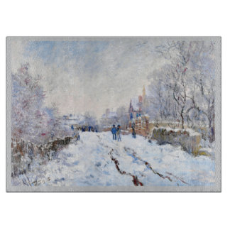 Claude Monet's sneeuw in Argenteuil Snijplank