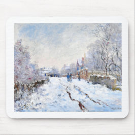 Claude Monet's Snow at Argenteuil landscape Muismat