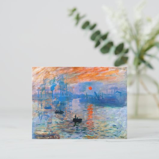 Claude Monet's Sunrise Briefkaart (Staand voorkant)