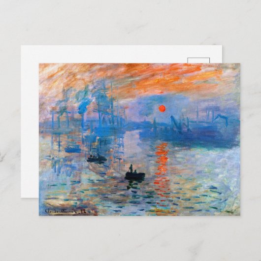 Claude Monet's Sunrise Briefkaart (Voorkant / Achterkant)