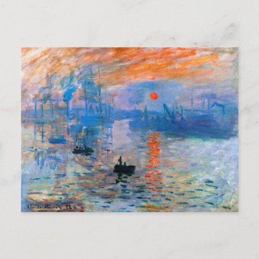 Claude Monet's Sunrise Briefkaart (Voorkant)