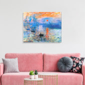 Claude Monet's Sunrise Canvas Afdruk (Insitu (Woonkamer))