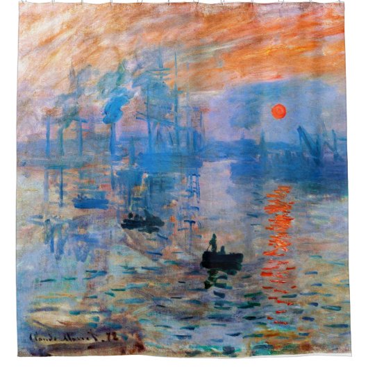 Claude Monet's Sunrise Douchegordijn (Voorkant)