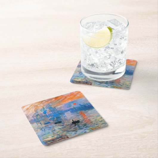 Claude Monet's Sunrise Kartonnen Onderzetters (Insitu)