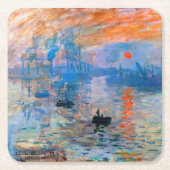 Claude Monet's Sunrise Kartonnen Onderzetters (Voorkant)