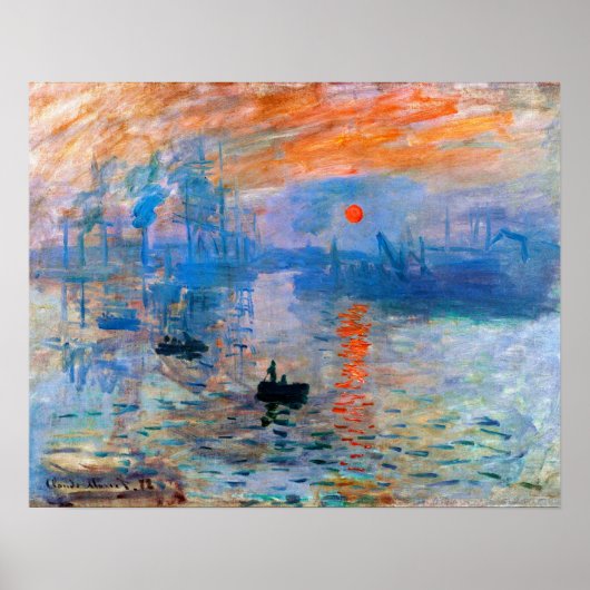 Claude Monet's Sunrise Poster (Voorkant)