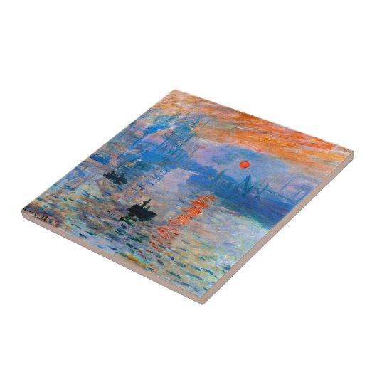 Claude Monet's Sunrise Tegeltje (Zijkant)