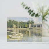 Claude Monet's The Argenteuil Bridge (1874) Bedankkaart (Staand voorkant)