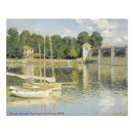 Claude Monets The Argenteuil Bridge (1874) beroemd Foto Afdruk
