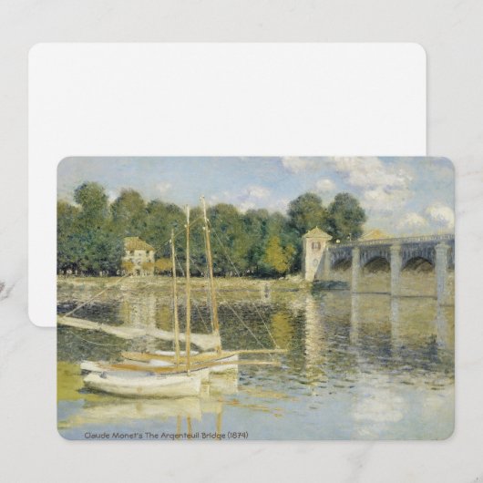 Claude Monet's The Argenteuil Bridge (1874) Kaart (Voorkant / Achterkant)