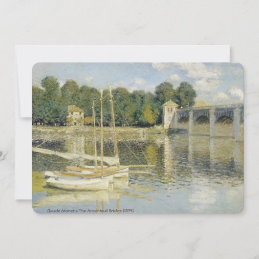 Claude Monet's The Argenteuil Bridge (1874) Kaart (Voorkant)